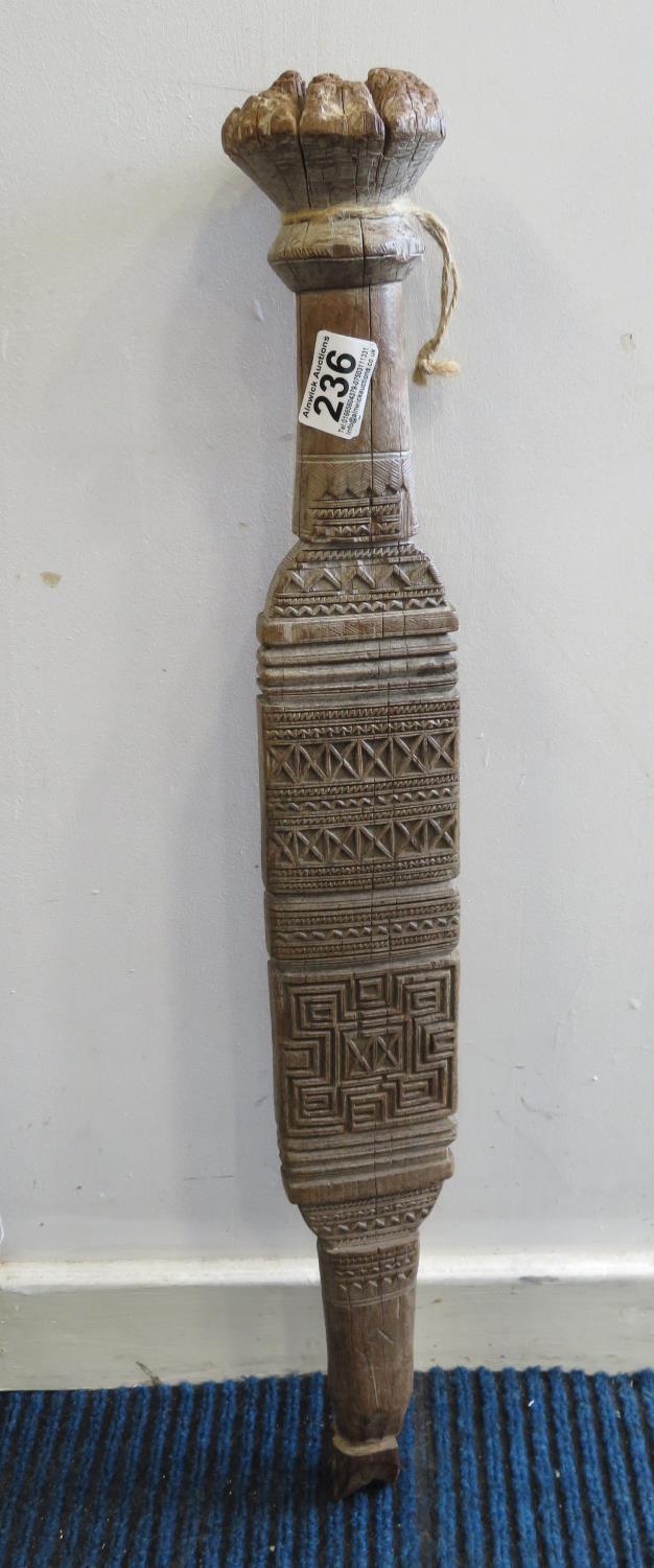 Carved wooden stick - possibly Polynesian