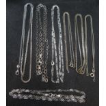 7x silver HM necklaces 35g