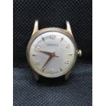 9ct gold Winegartens London EC2 gentleman's wristwatch - no strap - fully working 21.7g