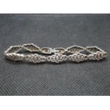 Vintage silver Celtic design bracelet 7.25" 12g
