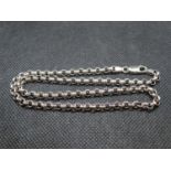 Solid silver belcher HM link chain 16" 18.8g