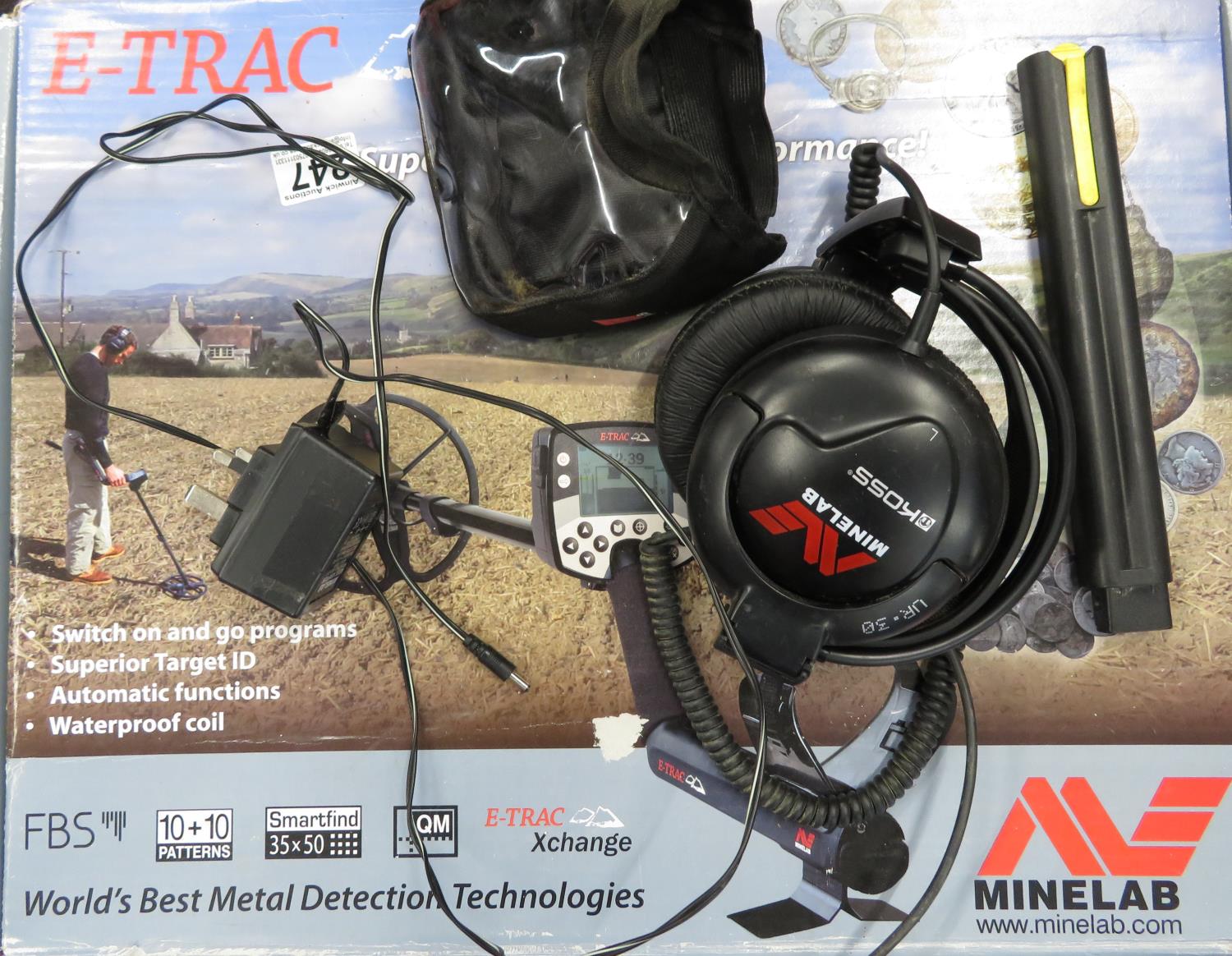 Minelab E-trac metal detector in full working order with headphones, dustcover and battery charger - Bild 6 aus 6