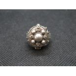 vintage silver Poison ring size P 9.1g