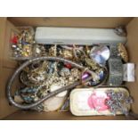 Heavy box of costume jewellery