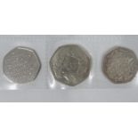 Brexit set of 50p coins