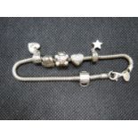 Pandora bracelet with charms 18.5g