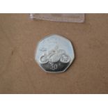 Rare 50 years of Yamaha at the TT 2011 50p coin