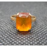 9ct citrine ring 2.2g size I