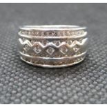 9ct white gold half carat diamond ring fully HM stamped 375 .50