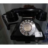 GPO 5983 Bakolite phone with pull out number file - good condition