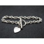 Silver Tiffany style bracelet 16.5g with toggle