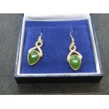 2x HM 9ct celtic drop earrings handmade 5.8g