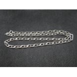 Silver curb link necklace fully HM 19" 13g