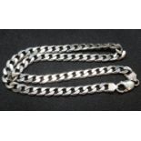 Gentleman's solid silver neck chain 20" 53g