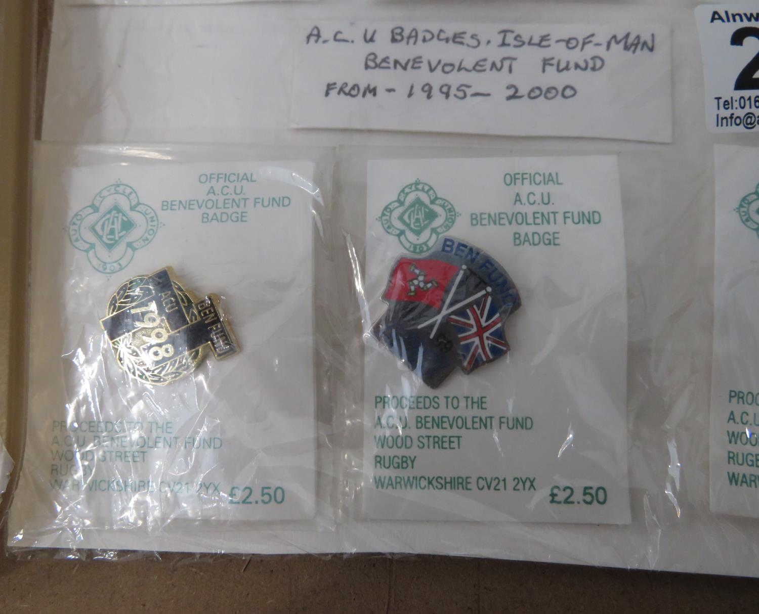 6x Isle of Man enamel TT badges on cards 1995-2000 - Bild 2 aus 2