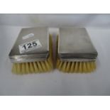 2x silver HM clothes brushes