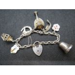 Silver charm bracelet