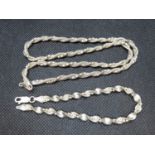 HM silver matching necklace and bracelet 18g