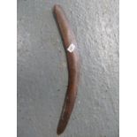 19th C Aboriginal boomerang drilled for hanging