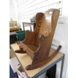 Very early beautifully made excellent condition lambing rocking chair