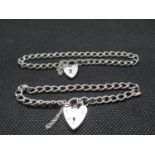 2x silver bracelets with locks all HM