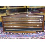 Riley snooker and billiards mahogany scoreboard 85 x 35cm