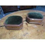 2x early Victorian possibly Georgian footstools opening up into spittoons.