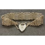 Vintage silver 6 bar gate bracelet 23g London 1978