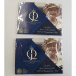 2x Queen's Diamond Jubilee £5 coin sealed packs