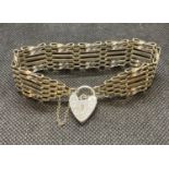 Vintage silver 6 bar gate bracelet London 1978 23g