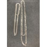 2x silver chain HM 1 is 18" curb link and 1 is figaro chain 22g total weight