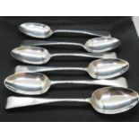 Set of 6x Victorian silver spoons maker George Maudsley Jackson London 1892 128g