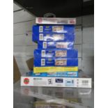 Collection of Airfix and other ship model kits (9)