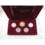 Royal Australian Mint The Royal Ladies 4x 25 dollar coins and one medallion all sterling silver