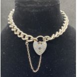 George Jensen silver curb link bracelet original patina London 1964 22g