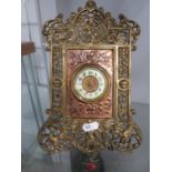 Victorian brass mantle clock