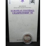 1996 European Football Championship Bobby Charlton silver proof coin