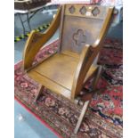 1 beautifully carved early Victorian Glastonbury chair excellent condition