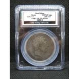 King George III Silver Crown 1819 LIX CJS graded F25