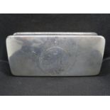 18th C silver box Dutch origin - heavy with excellent hinges - 250g