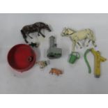 Collection of lead farm animals and implements