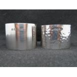 Antique silver napkin ring Hamilton and Inches Edinburgh 1932 and another by E Viner and Co Arts and