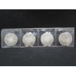 Quantity of 4x Queen Victorian half crowns 1890, 1893, 1897 and 1900