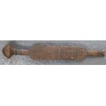 Hand carved 30" possibly Polynesian wooden implement