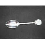 English Rose silver and enamel spoon 134g