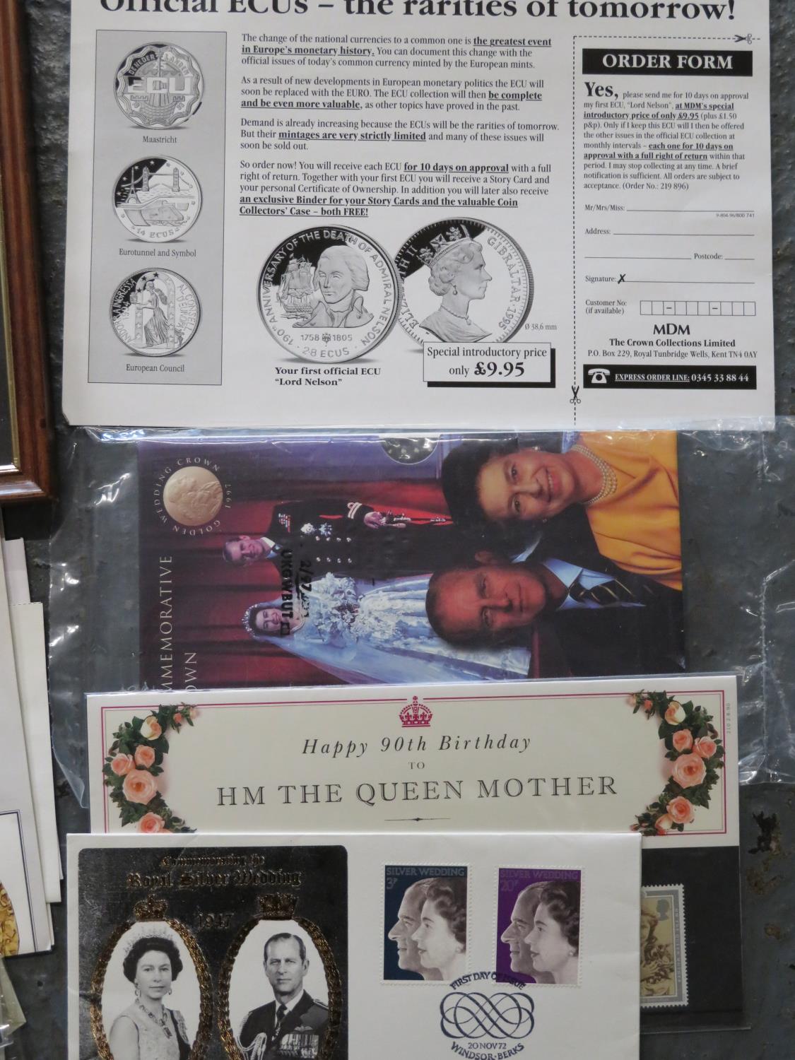 Collection of coins and stamps and framed banknotes - Image 2 of 3