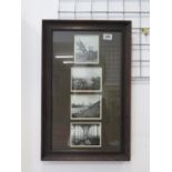 20" x 16" framed 4x pictures of the building of the Tyne Bridge