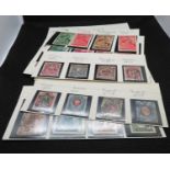 Collection of early rare stamps on cards