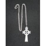 Iona cross on silver HM chain 12g