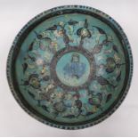 Possibly 12thC Persian bowl damaged and repaired 7" across